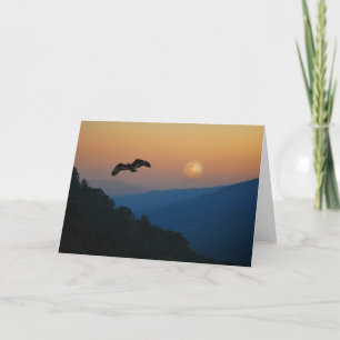 Tarjeta Una subida de las águilas en el fullmoon