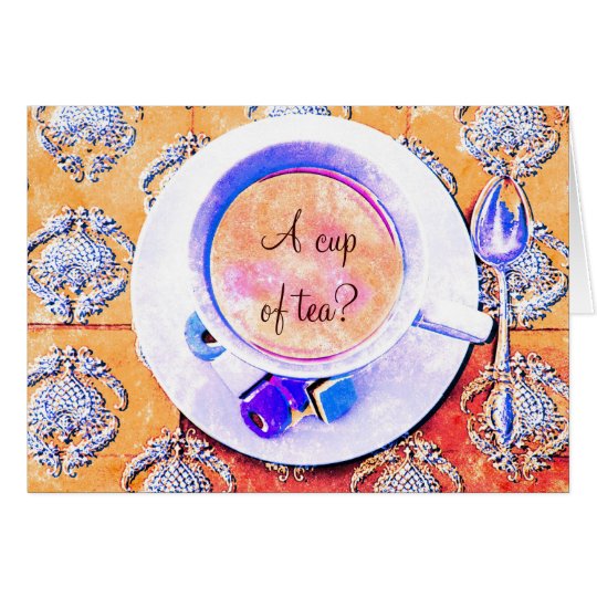 Tarjeta Una taza de té - victorian de la taza de té