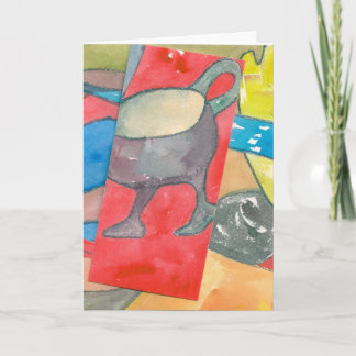 Tarjeta Una taza toma un paseo