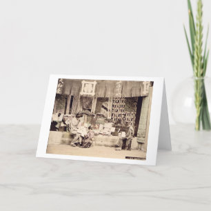 Tarjeta Una tienda japonesa del paño, c.1890 (phot