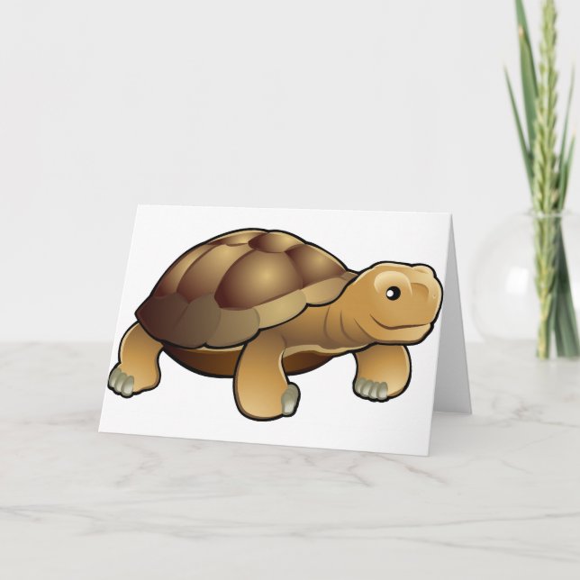 Tarjeta Una tortuga linda y agradable (Anverso)