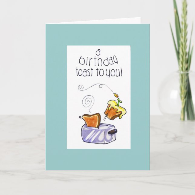 Tarjeta "una tostada del cumpleaños a usted " (Anverso)