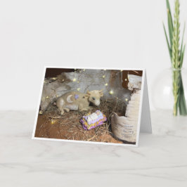 Tarjeta Una vaca Navidad