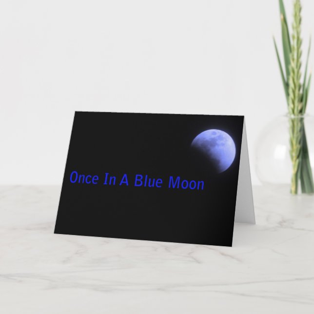 Tarjeta Una Vez En Una Luna Azul (Anverso)