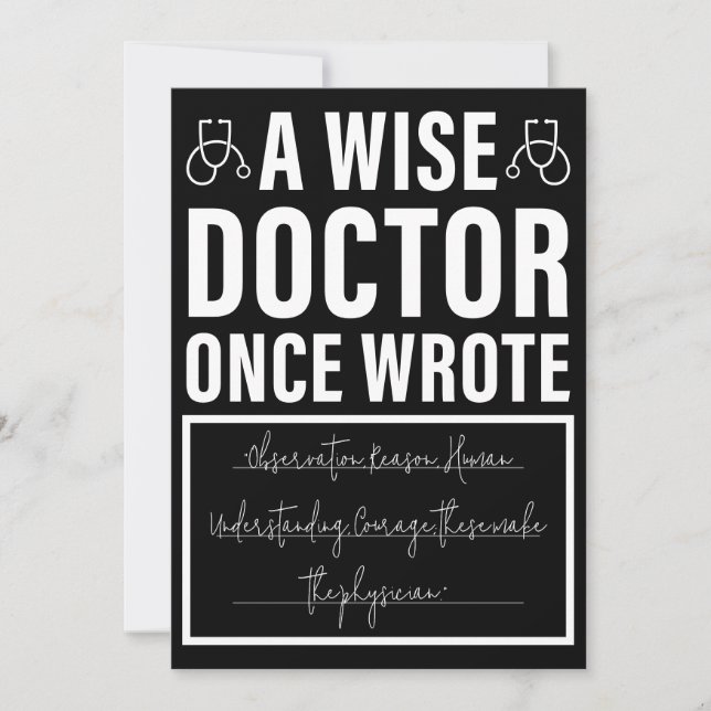 Tarjeta Una Vez Escribió Un Médica Sabio - Divertido Médic (Anverso)