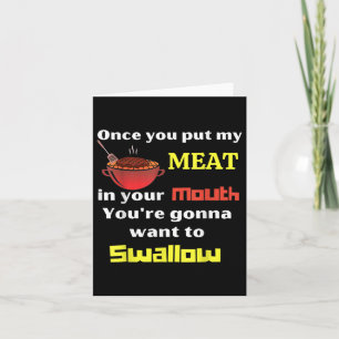 Tarjeta Una Vez Que Pones Mi Carne En La Boca Graciosa Bbq