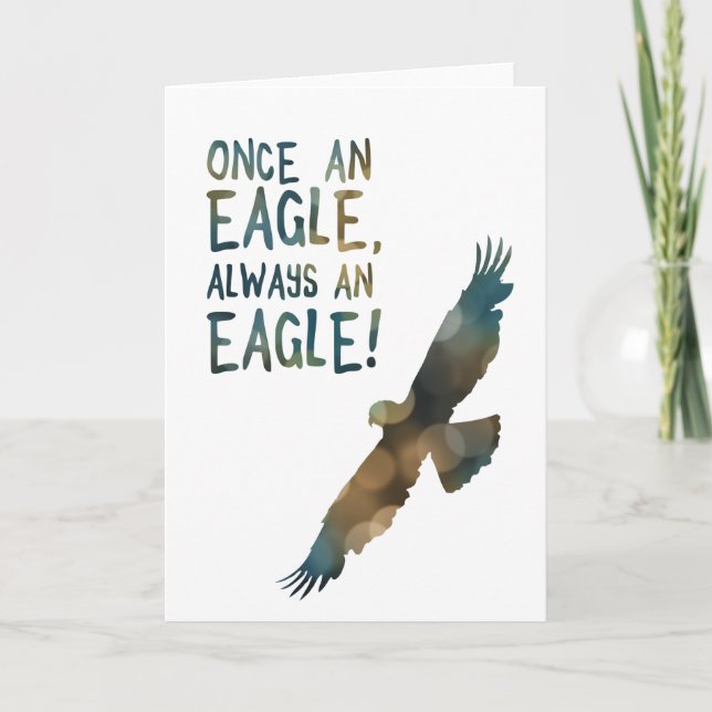 Tarjeta una vez un águila siempre un águila (Anverso)