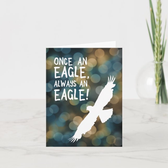 Tarjeta una vez un águila siempre un águila (Anverso)