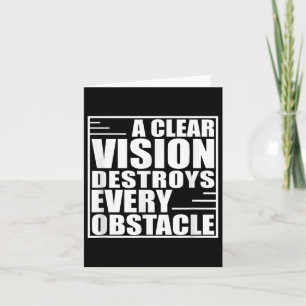Tarjeta Una Visión Clara Destruye Toda Motivación De Obstá