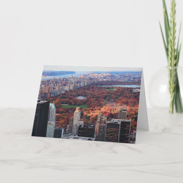 Tarjeta Una visión desde arriba: Otoño en el Central Park (Anverso)