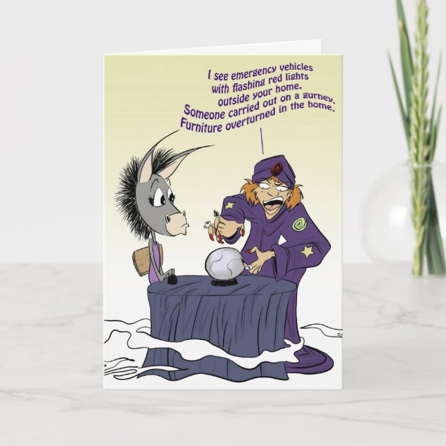 Tarjeta Una visita a un psiquiátrico (Anverso)