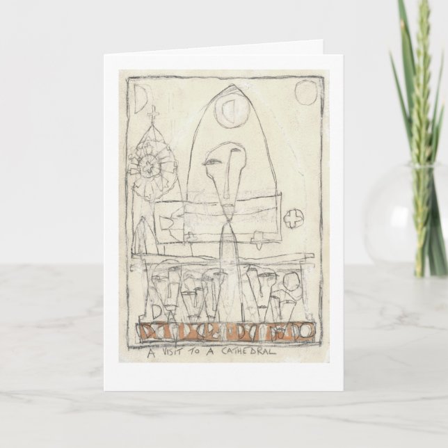 Tarjeta Una visita a una catedral (Anverso)
