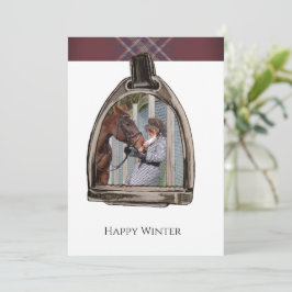 Tarjeta una vista a través del estribo