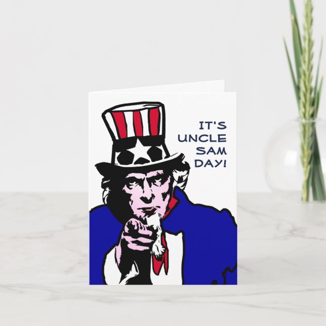 Tarjeta Uncle Sam Day (Anverso)