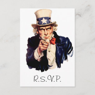 Tarjeta Uncle Sam RSVP