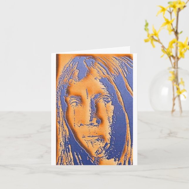 Tarjeta Uncontacted with Computer Effects card   (flor amarilla)