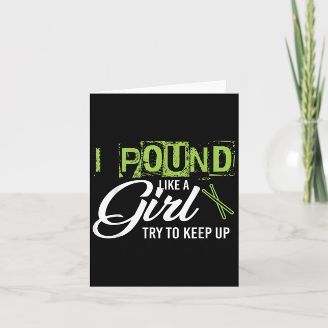 Tarjeta Und Like A Girl Try To Keep Up Workout  (Anverso)