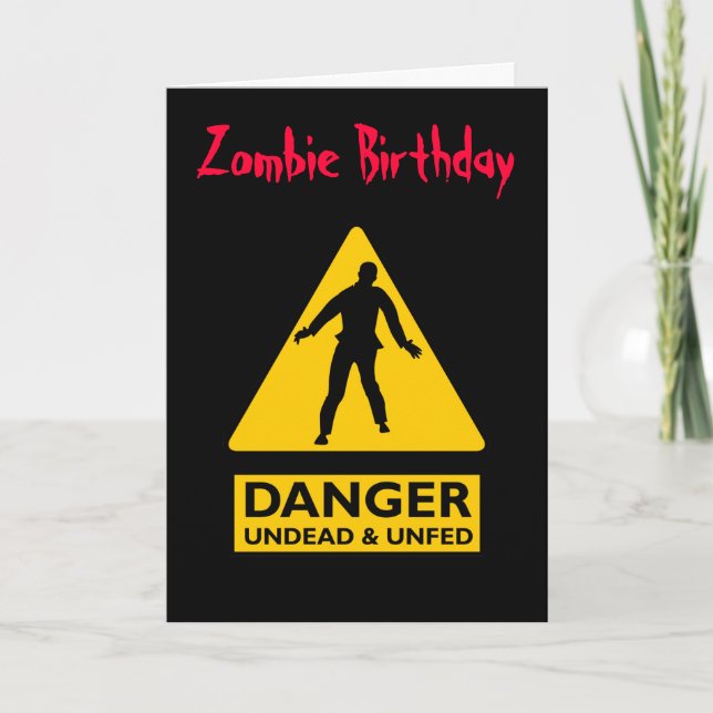 Tarjeta Undead del zombi y Unfed (Anverso)