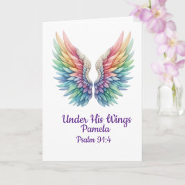 Tarjeta Under His Wings Psalm 91:4 Greeting Card
