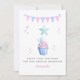Tarjeta Underwater Sea Daughter 1st Birthday Card