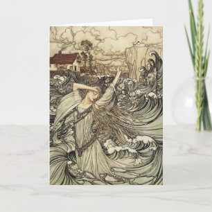 Tarjeta Undine de Arthur Rackham