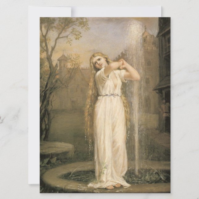 Tarjeta Undine (de John William Waterhouse) (Anverso)