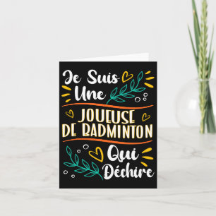 Tarjeta Une Joueuse De Badminton Qui Déchire Cadeau Badmin
