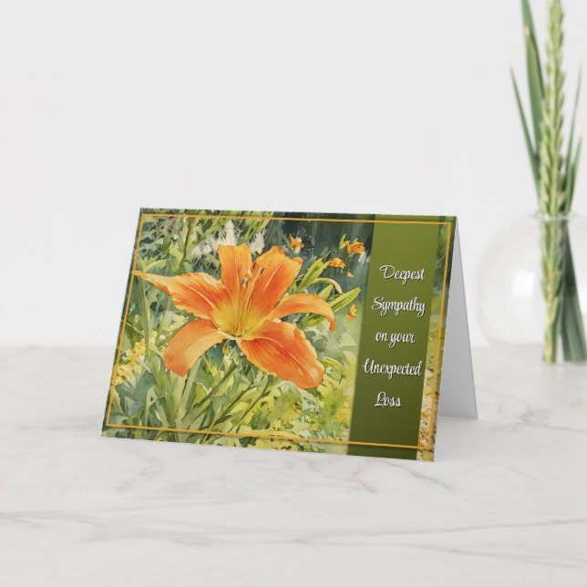 Tarjeta Unexpected Loss - Sympathy Card (Anverso)