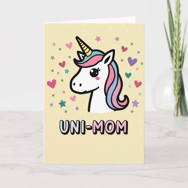 Tarjeta Uni Mom Celebration Art Card (Anverso)