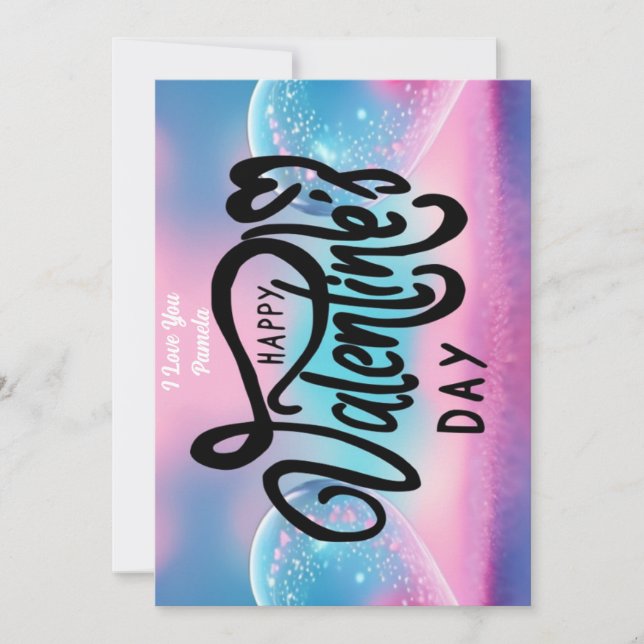 Tarjeta única abstracta colorida y vívida de San V (Anverso)