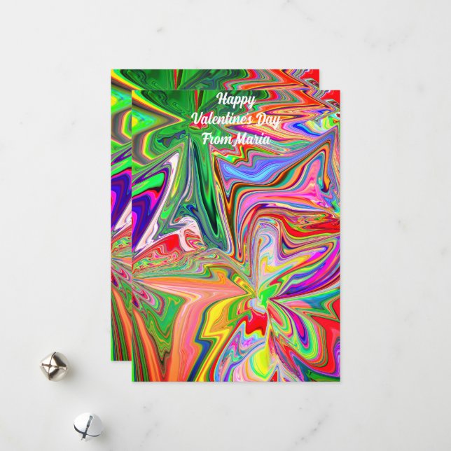 Tarjeta única abstracta colorida y vívida de San V (Anverso/Reverso In Situ)