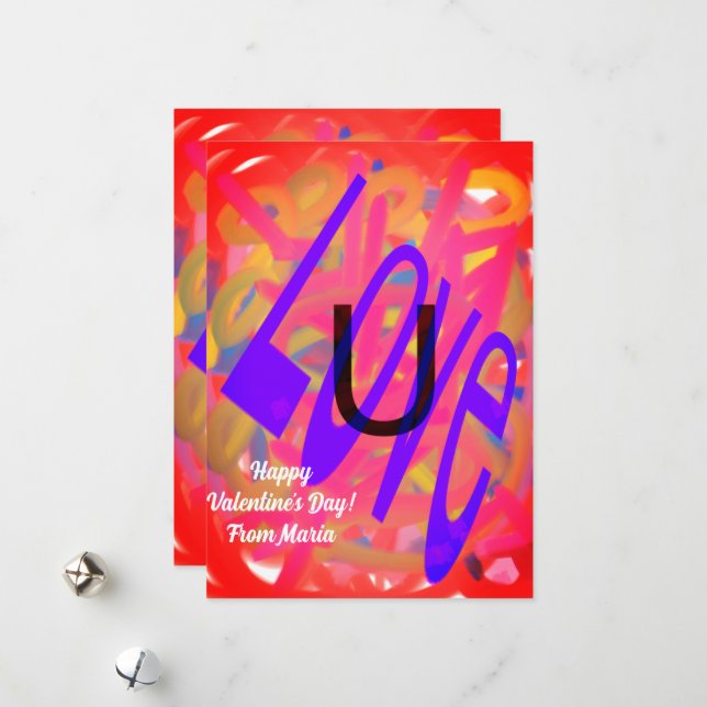 Tarjeta única abstracta colorida y vívida de San V (Anverso/Reverso In Situ)