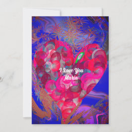 Tarjeta única abstracta colorida y vívida de San V