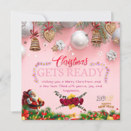 Tarjeta Única de Feliz Navidad para Familiares y A