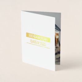 Tarjeta única de Relieve metalizado de Invitación 