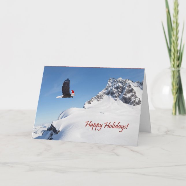 Tarjeta única del día de fiesta con Eagle de (Anverso)