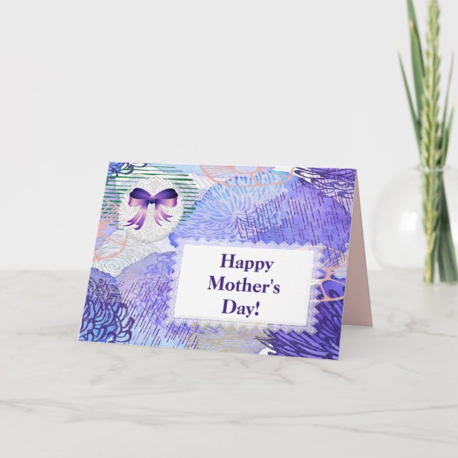Tarjeta única para el día de la madre con barba (Anverso)
