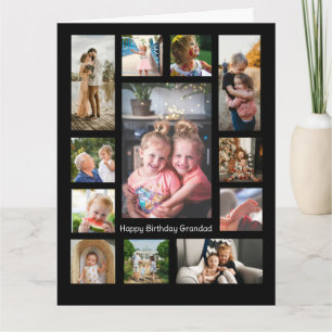 Tarjeta Único montaje simple de 12 Collages de fotos Minim