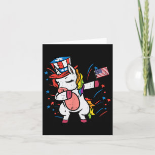 Tarjeta Unicorn Dab Nosotros América Día Memorial 4 De Jul
