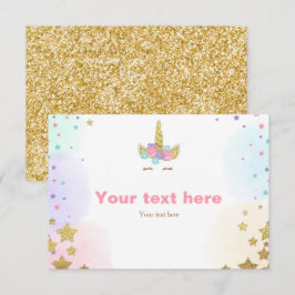 Tarjeta Unicorn Insertar ducha cumpleaños Chica de