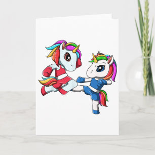 Tarjeta Unicorn Muay Thai - Nak Muay, regalo de kickboxing