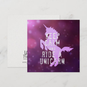 Tarjeta UNICORN RIDES 5.25 x 5.25