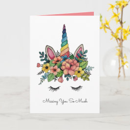 Tarjeta Unicornio azota Con Horno Arcoiris