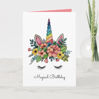 Tarjeta Unicornio azota Con Horno Arcoiris