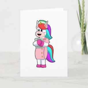 Tarjeta Unicornio como enfermera