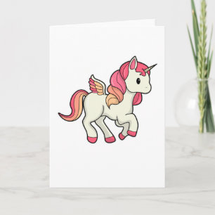 Tarjeta Unicornio con alas
