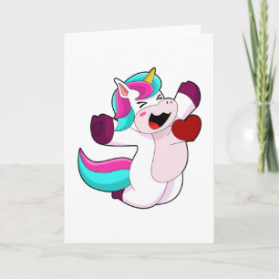 Tarjeta Unicornio con corazón