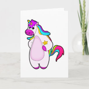 Tarjeta Unicornio con estrella