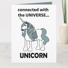 Tarjeta Unicornio Conectado Con El Universo Unicornio