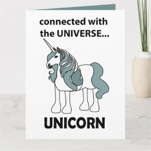 Tarjeta Unicornio Conectado Con El Universo Unicornio